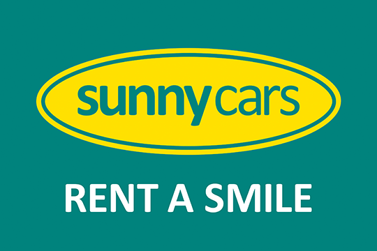 Logo Sunny Cars mit der Subline Rent a car